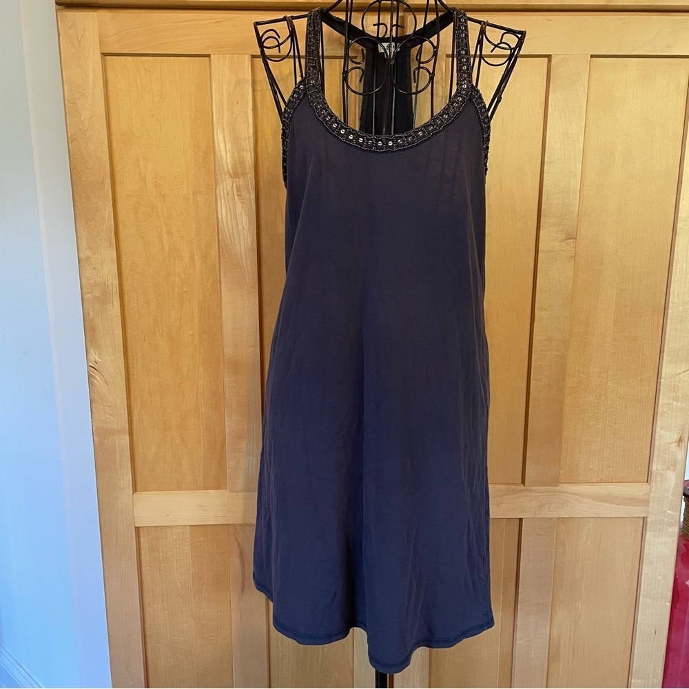 1981 indigo blue racerback swim cover up dress size small